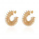 Mood rasket&ouml;&ouml;stuse metallist stiilis ni&scaron;i vedrudisain titaanterasest kullatud C-t&uuml;&uuml;pi k&otilde;rvar&otilde;ngad