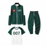 230 001 007 Dressipluus Cosplay Kost&uuml;&uuml;m Korea Unisex Jakk L&uuml;hikeste Varrukatega &Uuml;laosa Jooksup&uuml;ksid 3-osaline Dressipluusikomplekt XXL B