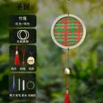 Vaimne kultuurip&auml;rand Bambusest k&auml;sit&ouml;&ouml; Tuulekellad K&auml;sitsi valmistatud DIY materjalipakett Lasteaia laste vanema ja lapse tegevused Isetehtud roheline/punane