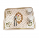 Kiiresti kuivav kuumakindel k&ouml;&ouml;gi imav n&otilde;udekuivatusmatt Kohvimatt lauan&otilde;ude padjake white rose