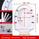 Universaalne paksenenud aeglaselt sulguv WC-poti kate - Vana stiil