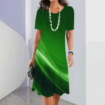 Suvised naister&otilde;ivad kleidid Retro A-joonega seelikud 3d v&auml;rvi blokeerivad kleit, pidu Elegantne l&uuml;hikeste varrukatega kleit, suur pullover S