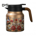 Vintage lilleline isoleeritud teekann 1000 ml mini-kuum kohvikann kontoriteekolb Sisseehitatud infuser Vesi-teekann joogikann termiline kohvikarahvin A