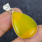 Yellow Onyx Gemstone Handmade 925 Sterling Silver Jewelry Pendant 1.77 n9p78