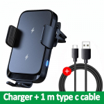 Juhtmevaba autolaadija kahepoolse m&auml;hisega auto telefoni hoidik-stend Samsung Galaxy Z Flip 5 4 3 S22 S21 jaoks, iPhone 14 13 jaoks, kiirlaadimisjaam