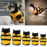 Mesilase lemmiklooma kutsika mantel R&otilde;ivad Riietus Fliis riided Koera kassi kapuuts Eemne kost&uuml;&uuml;m Halloweeni Cosplay kampsun koera kapuuts XS kollane