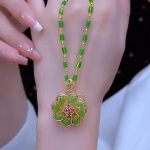 Mood Banketipeo R&otilde;ivad moeehted Luksusliku Disainitunnetusega - Ideaalne Naiste Igap&auml;evaseks S&otilde;iduks kaelakee populaarne 1 Tk Ripatskaelakee roheline