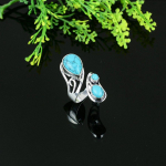 Santa Rosa Turquoise Handmade 925 Sterling Silver Ring Size 10 j1d60