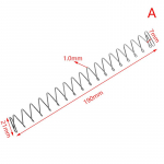 1,0 mm traadi l&auml;bim&otilde;&otilde;t, ruudukujuline tasapinnaline vedru survevedru 1.0*7*21*190mm