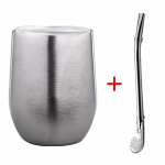 Yerba Mate tass 304 roostevabast terasest kahekordse seinaga Argentina Yerba Mate k&otilde;rvits kaane/k&otilde;rrega kaasaskantav teetass kohvitermos 377ml 400-600ml