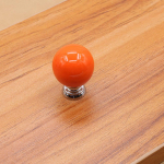 Kirsikakujuline keraamiline ukse nupp sahtlile, kapile, riidekapile, m&ouml;&ouml;blile (Oranž)