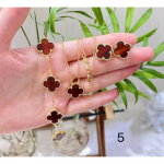 4-osaline ehtekomplekt Uus &Otilde;nnelik Nelileheline Ristik K&auml;ev&otilde;ru Kaelakee K&otilde;rvar&otilde;ngaste Komplekt