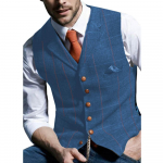 Meeste vestid tviidist &uuml;likond &auml;ririided meestele triibuline vest punk-vest peigmees pulmad pruun must hall jakk bleiser XXXL sinine