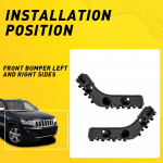 Uued vasak ja parem esikaitseraua tugiklambrid sobivad Jeep Grand Cherokee 2011-2013