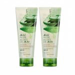The Face Shop Jeju Aloe Soothing Cleansing Foam 150ml x 2 &ndash; Korean Skincare Face Wash for Sensitive Skin, Hydrating & Refreshing Cleanser 150ml x 2