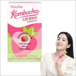 TEAZEN Kombucha Strawberry Kiwi Tea 10 Sticks / Low Calorie, Zero Sugar, Prebiotics 10 STICKS x 1 BOX