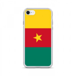 Coque pour iPhone - PIXELFORMA - iPhone 8 - Drapeau du Cameroun - Silikoonist supp - Design l&eacute;ger