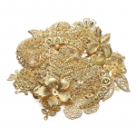 50 g/partii segatud metallist lilled lehed filigraansed &uuml;mbrised pistikud ripatsid helmed m&uuml;tsid