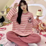 18 v&auml;rvi uus talvepidžaamad, naiste, korea versioon, pikkade varrukatega, kodur&otilde;ivaste &uuml;likond, vaba, suur, kaheosaline &uuml;likond, saab kanda v&auml;ljas L