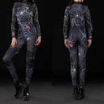 3D digitaaltr&uuml;kk Lavakost&uuml;&uuml;mid T&auml;iskasvanutele Halloweeni &Uuml;ritused Karnevali Teemapidu Cosplay Riietus M&auml;ngimine Jumpsuit Adults S