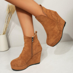 S&uuml;gis- ja talvised naiste kingad, naiste kiilkontsaga lumesaapad, &uuml;hev&auml;rvilised trendikad saapad 39 pruun