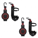 [Komplekt 2 tk] Auto joogihoidja, Tagumise istme joogihoidja, Auto 3-suunaline mini-auto 2 drink holders punane