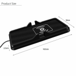 Kaasaskantav silikoonist auto juhtmevaba kiirlaadija armatuurlaua hoidiku kinnitus libisemisvastane alus