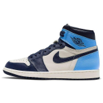 Air Jordan 1 Retro High OG Obsidian Meeste Tennised Sinine Sail &Uuml;likoolisinine 555088-140 44.5