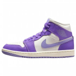 Air Jordan 1 Mid Action Grape Naiste Tossud Lilla Sail Taevasinine-J-Hele-Lilla BQ6472-504 37.5