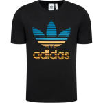 Adidas Originals Trefoil SS22 V&auml;rvilise logotr&uuml;kiga &uuml;mmarguse kaelusega T-s&auml;rk Meeste Topid Must GP0166 XL