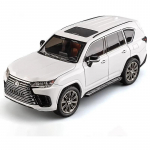 1/24 Lexus LX600 maastur Sulamist Auto Mudel Heli ja Valgusega T&otilde;mmatav Laste M&auml;nguasi Koguja S&uuml;nnip&auml;evakingitus valge