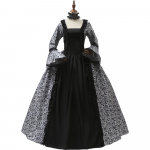Cosplay Marie Antoinette kleit keskaegne laia varrukaga viktoriaanlik peokleid renessanss gooti lilleline r&uuml;&uuml; Halloween S