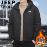 JEEP SPIRIT Men's Thick Hooded Short-Sleeve T-Shirt L