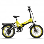 Elektriratas kokkupandav MIHOGO 20 750W mootor Citi Ebike 48V 12.8AH Tippkiirus 40 km/h Kandev&otilde;ime 150 kg Kollane NX Spoke wheel roheline