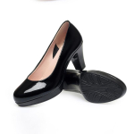 Moodsad Professionaalsed Madala Suuga &Uuml;hed Kingad Naistele &Uuml;mar Nina Paks Tald Libisemisvastased Mustad Paksud K&otilde;rged Kontsad T&ouml;&ouml;kingad 36(Foot 23cm) black