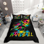 Homewish Laste K&auml;sipalli Tekikott Komplekt, Teismeliste Spordi Voodipesu Komplekt, Akvarell Pritsitud Tindi Voodikomplekt Poistele DE S 135x200cm 2pcs&set