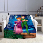 Peter Pan tr&uuml;kitud tekk Laste t&auml;iskasvanute tekk Pehme ja soe voodipesu voodi diivani v&auml;ljas&otilde;idu katteks 80x60in