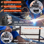 Multifunktsionaalne 4-&uuml;hes MIG MMA MAG TIG 160C Inverterkeevitusseadmed Mitmeotstarbeline Kaasaskantav Elektrikeevitusmasin Intelligentne