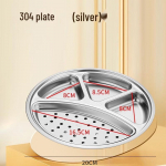 ZISIZ Roostevaba terasest jaotatud Korea BBQ taldrik &otilde;li &auml;ravooluga