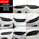 2 tk suitsutatud must TPU kleebis L&auml;bipaistev auto esitulede kaitsekile Volvo XC40 XC60 XC90 S60 S90 V60 V90 2022 jaoks XC90 15-On T