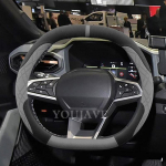 Dacia Duster P1310 H&uuml;briid -2026 Autole Roolikate Pehme Suede Nahast RoolikateKate &Uuml;mbris Auto Tarvikud must hall v&auml;rv