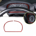 Red Carbon fiber Dashboard trument Trim Cover For BMW 3 Series E90 2005-12