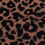 1 jardi Khaki Must Leoparditr&uuml;kiga Kangas Aafrika Spandexi Kangas Sametine Burnout Kangas Kleidi DIY &Otilde;mblemiseks Cheongsam R&otilde;ivaste jaoks 1yard