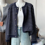 Kampsunid Mantlid Kardiganid Naistele Talvine &Uuml;lesuuruses Fliis Paksustatud &Uuml;hev&auml;rviline L&otilde;tv Pikkade Varrukatega Kootud Kampsunid Mantlid L tumesinine v&auml;rv