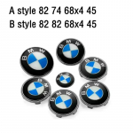 7 tk Autokatte Esiosa Tagumine Pagasiruum Embleem M&auml;rk BMW Originaal Logo K&otilde;ik Must E36 E46 E53 E90 E60 E93 E87 G01 G20 X3 X5 F30 F20 X6 B-style82 82mm