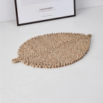 Scandinavian Leaf isolatsioonipadi, k&auml;sitsi kootud kassisabadest isolatsioonipadi Kodu Lihtsad &otilde;lgedest s&ouml;&ouml;gilauaalused 24x16cm