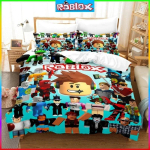 M&auml;nguvoodipesu komplekt meie-osaline Animatsioonim&auml;ng Virtuaalmaailm &Uuml;mbritsev Robl Voodilina Tekikate &Uuml;li&otilde;pilaste &Uuml;hiselamu Voodi Kingitus 140x200cm-2pcs