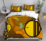 Geometry Dash Voodipesukomplektid M&auml;ngu Tekikate Komplekt Armas Multikastiil Lastele M&auml;ngutoa Magamistoa Kaunistus Geometry Dash Dekoratsioon Duvet Cover Set&EU Single(135x200cm)