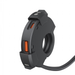 QC3.0 PD Mootorratta USB Type C Laadija 30W IP65 Veekindel Juhtraua Kinnitusklamber Laadija Digikaamera Telefoni jaoks 12V 24V must