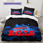 Buffalo Bills Muster Voodipesu Tekikott Komplekt Tekikoti Kate Padjap&uuml;&uuml;r Kodu Kaunistus Kingitus (1 * tekikott + 2 * padjap&uuml;&uuml;ri, ilma s&uuml;damikuta) 140x200cm